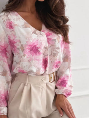 Sky Blue blouse with hip-length and pullover
