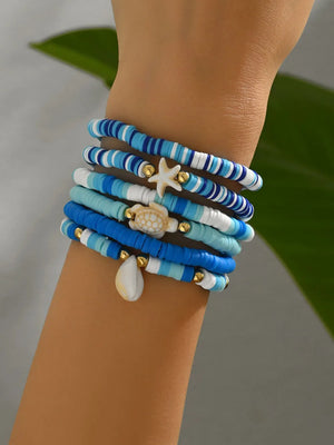 turquoise bracelet featuring 6-piece set and striped