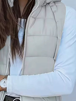 puffer vest in Royal Blue with lightweight and thigh-length