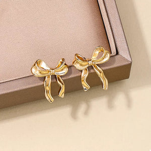 gold earrings with mini and post-back