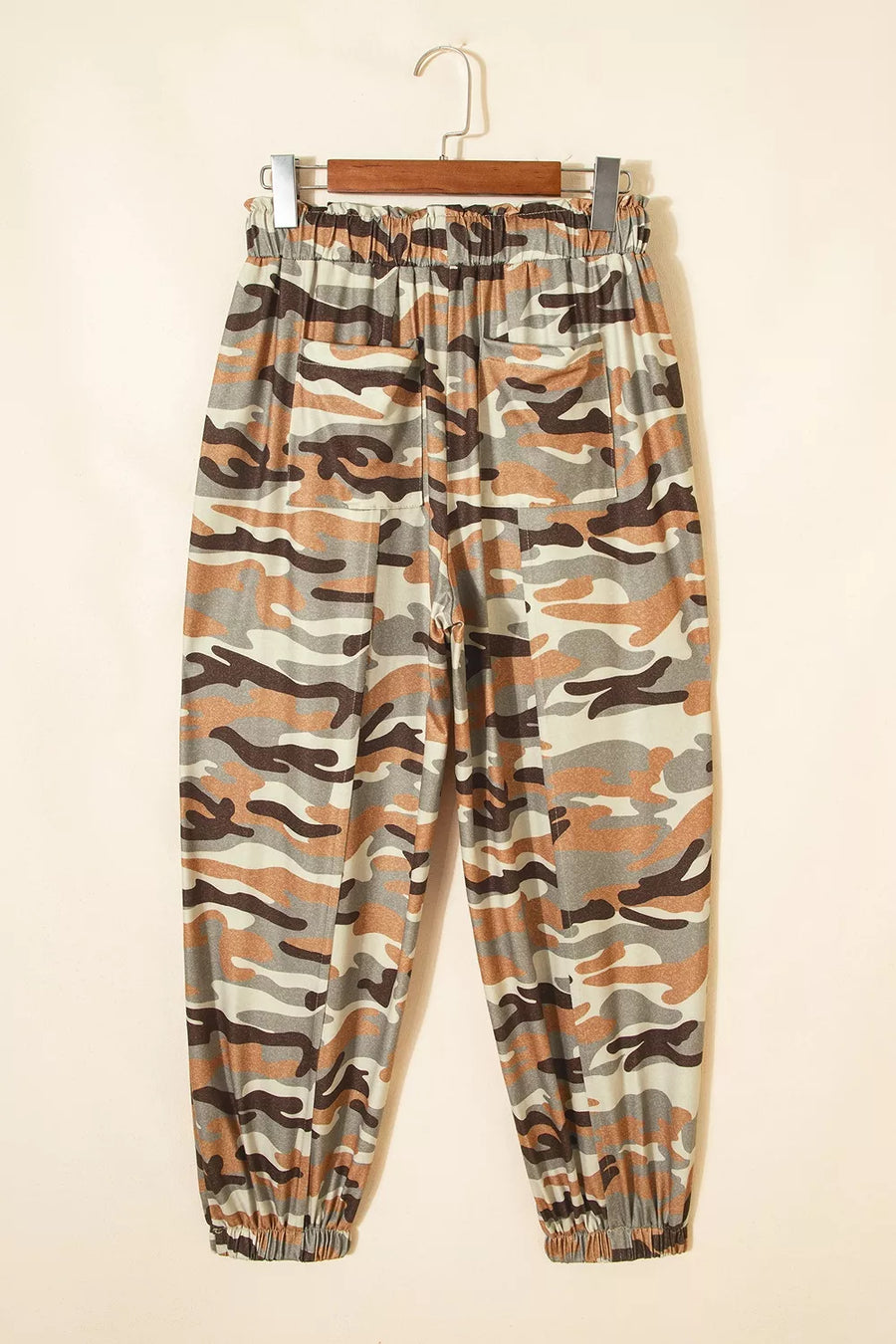 Camouflage Printed Drawstring Jogger Pants option 5
