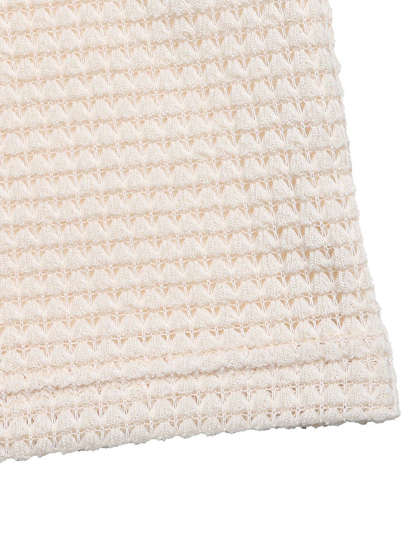 Luxe waffle knit maternity tee in apricot with lace detail