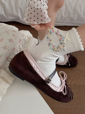 socks featuring polka dot in dark gray with cotton Imported Size &amp texture