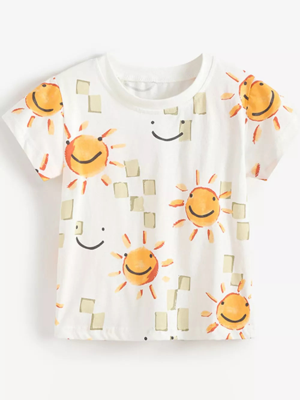 Children's Smiley Sun Print T-shirt in this colorway