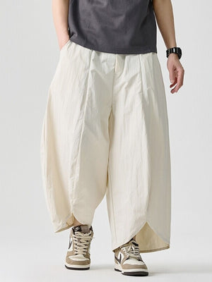 harem pants in dark purple with pocketed and cropped