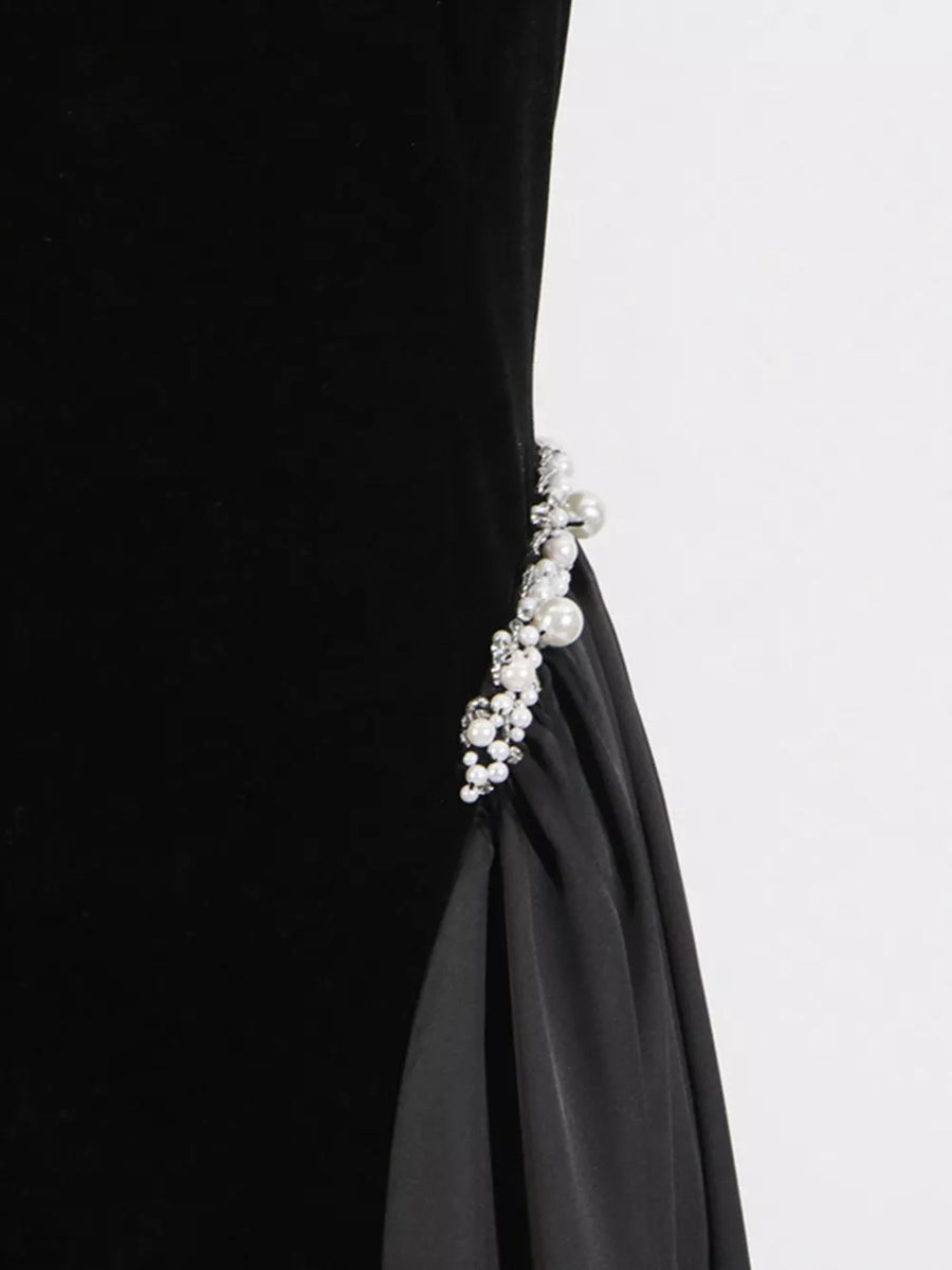 Lace Up Back Tube Maxi Dress option 7