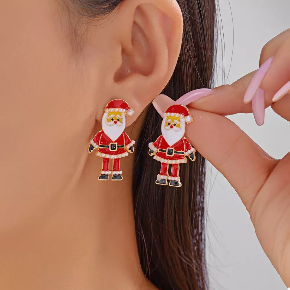 red earrings with figural and not applicable