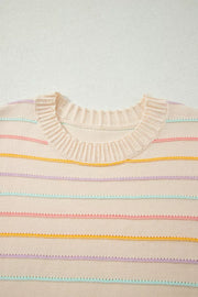 ivory regular crewneck sweater with crew neck