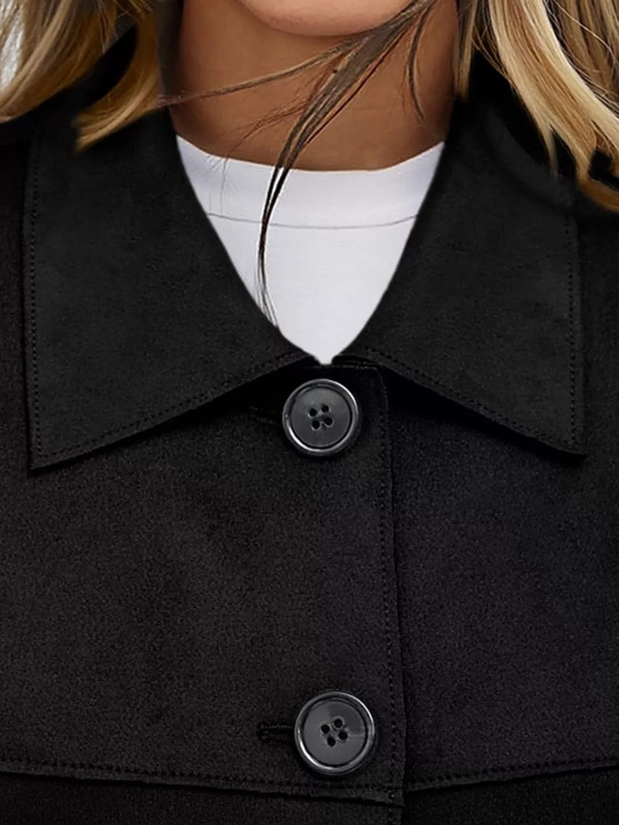 modern jacket in Caramel with collared