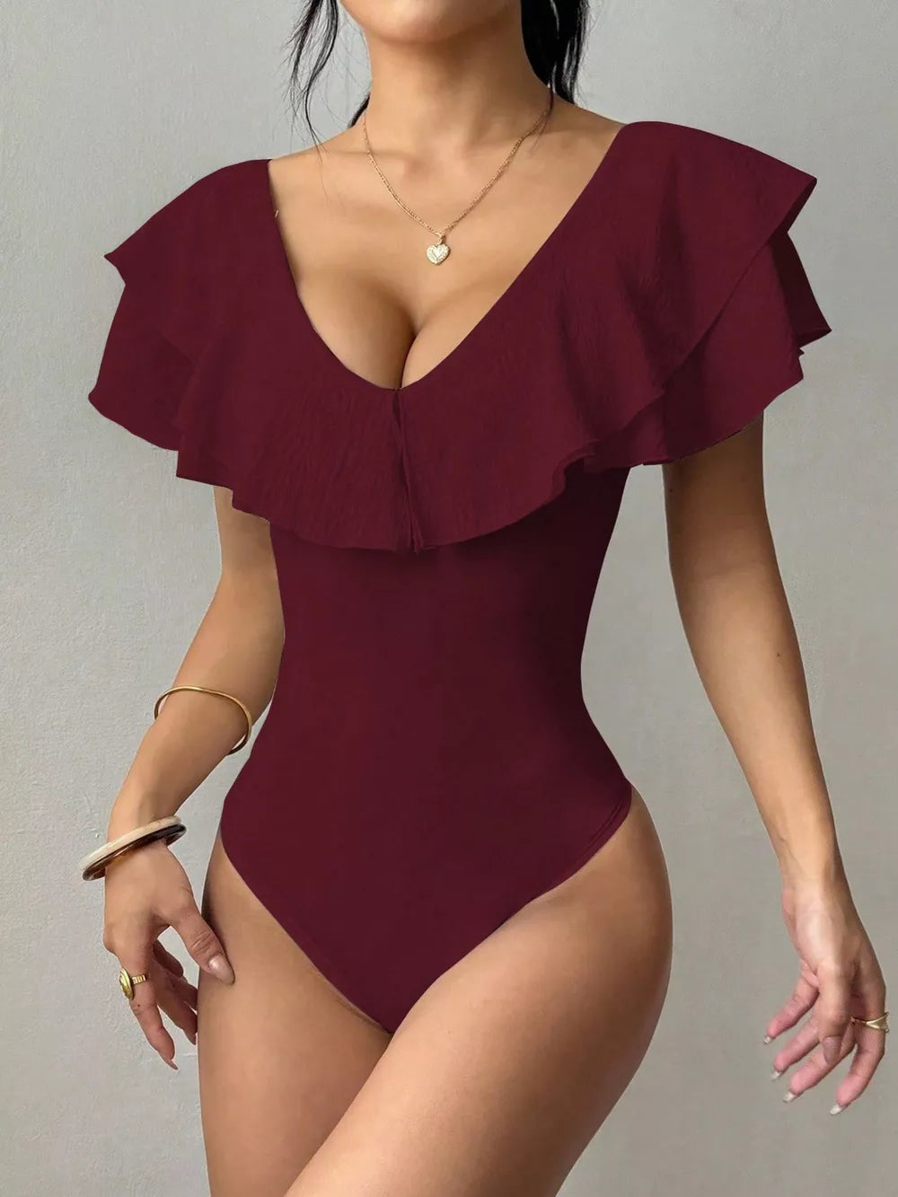 bodysuit in Burgundy