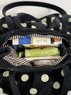 shoulder bag featuring polka dot in white with PU Leather Imported Size &amp texture