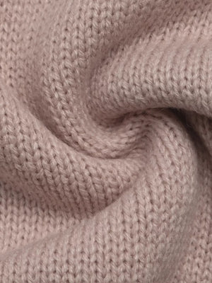 mock neck sweater featuring openwork in Pink with 100% polyester Care instructions: Machine wash cold texture