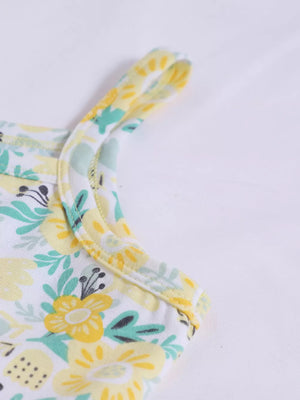 Children's Floral Print Spaghetti Strap Dress in this colorway