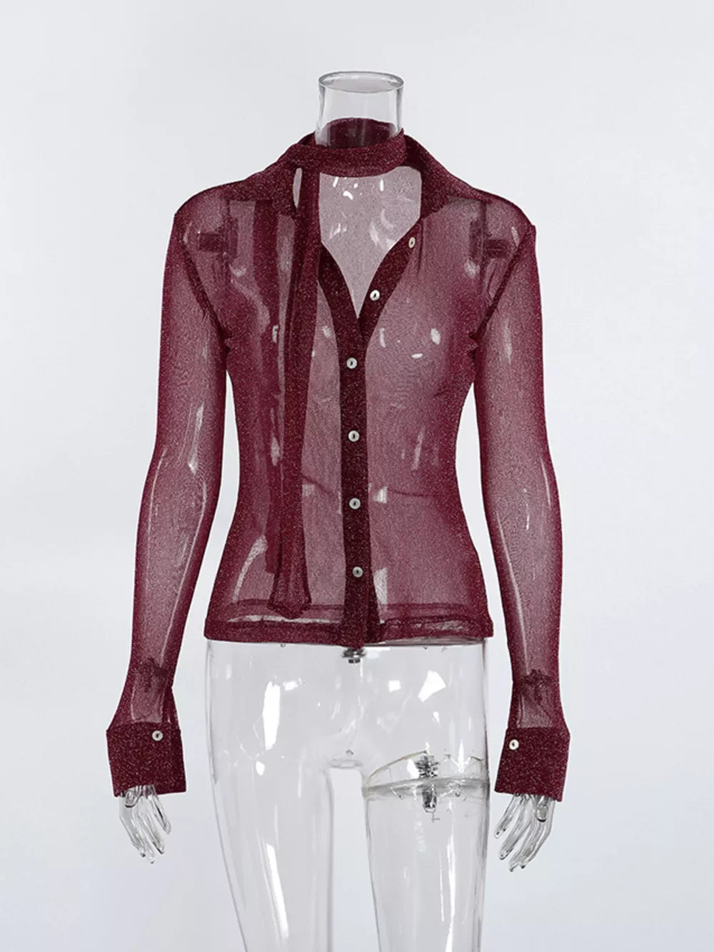 Y2K button-down shirt in Pink with collared