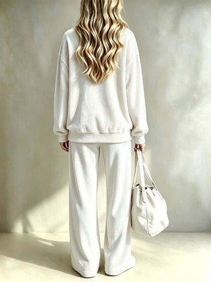 Navy lounge set with hip-length and pullover
