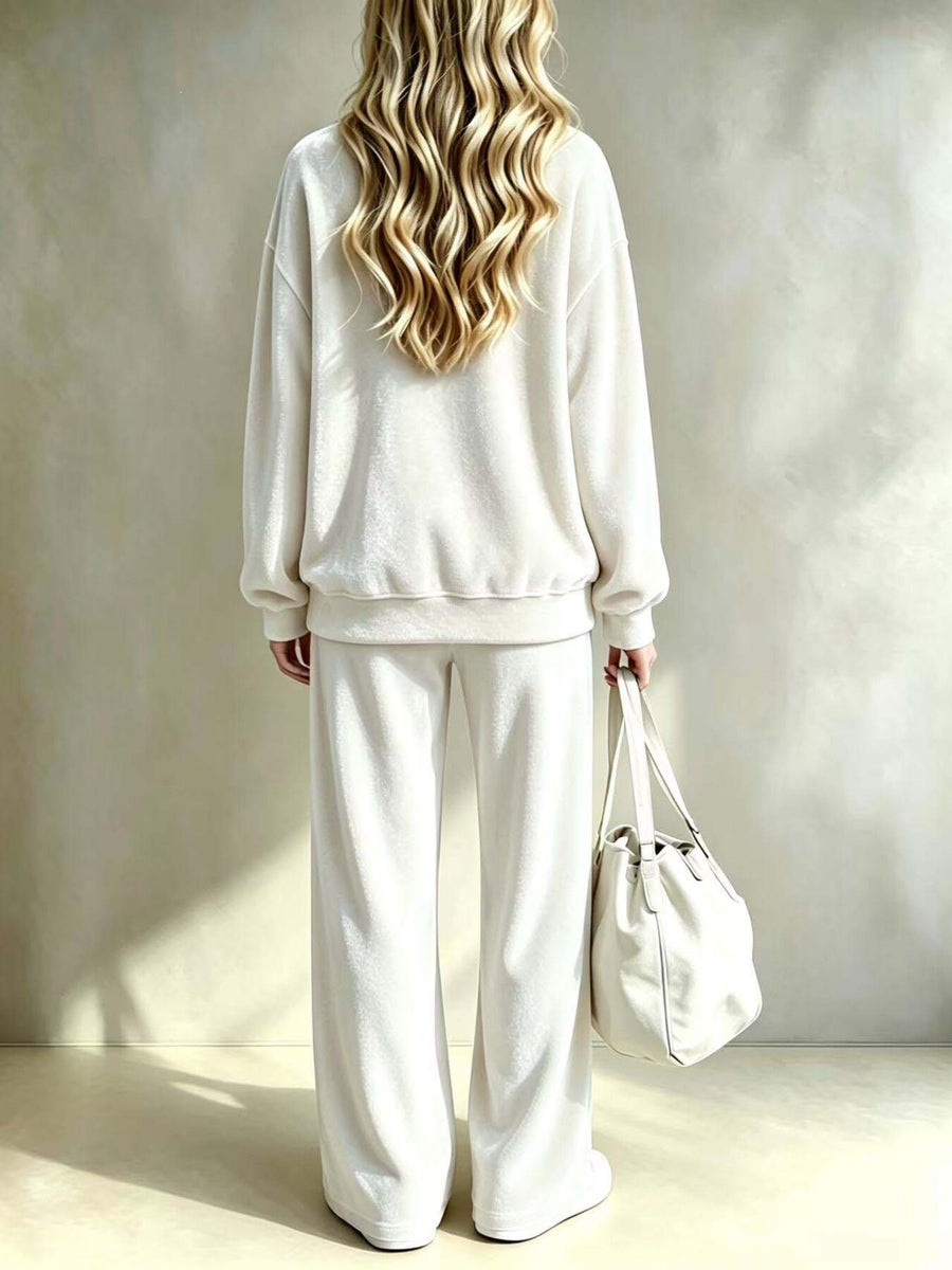 Navy lounge set with hip-length and pullover