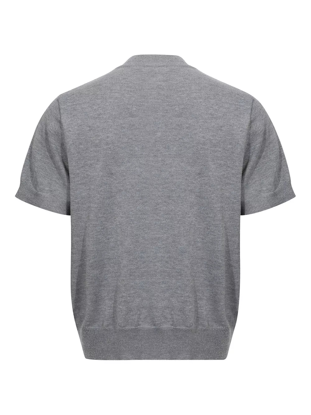 Men's Short Sleeve Henley Knit Top in Grey