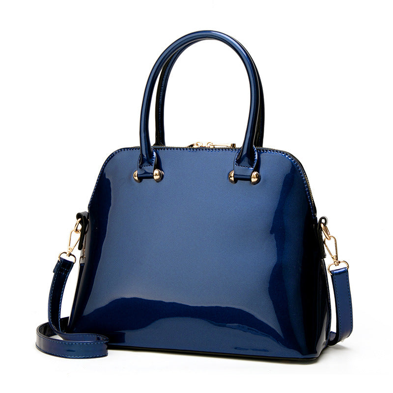 PU Leather Imported Size &amp handbag in Green with structured silhouette