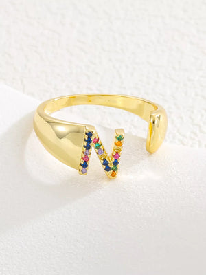 18K Gold-Plated, Copper, Zircon Care instructions: While wearing the pearl jewel ring in U with band silhouette