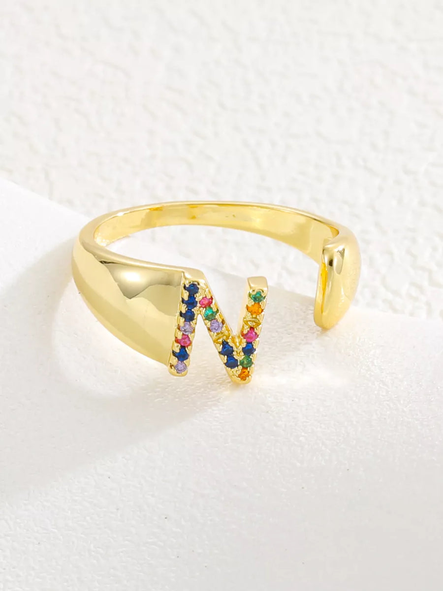 18K Gold-Plated, Copper, Zircon Care instructions: While wearing the pearl jewel ring in U with band silhouette
