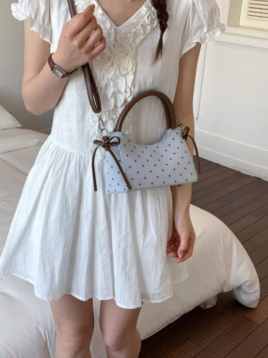 Polka Dot Mini Crossbody Bag in Blue