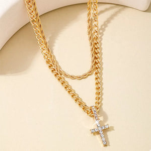 gold necklace with choker and clasp