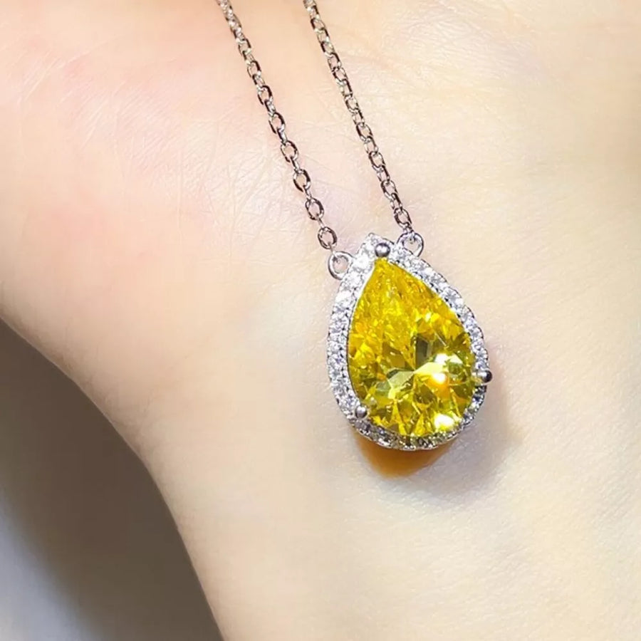 1 Carat Sterling Silver Moissanite Pendant Necklace option 3