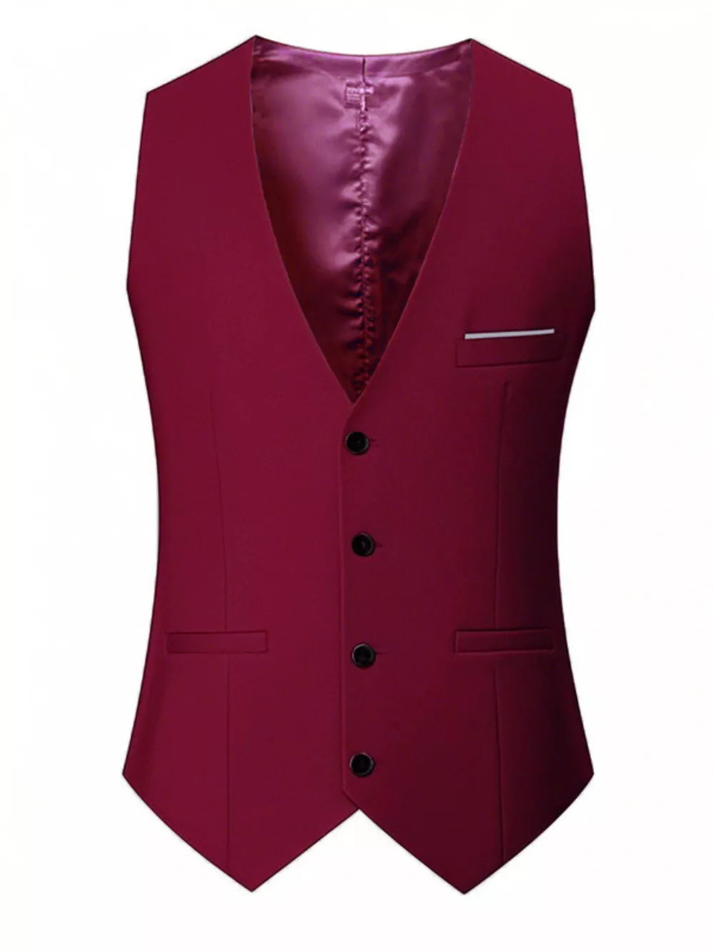 Royal Blue Men's Plus Size Classic Fit Button Up Vest