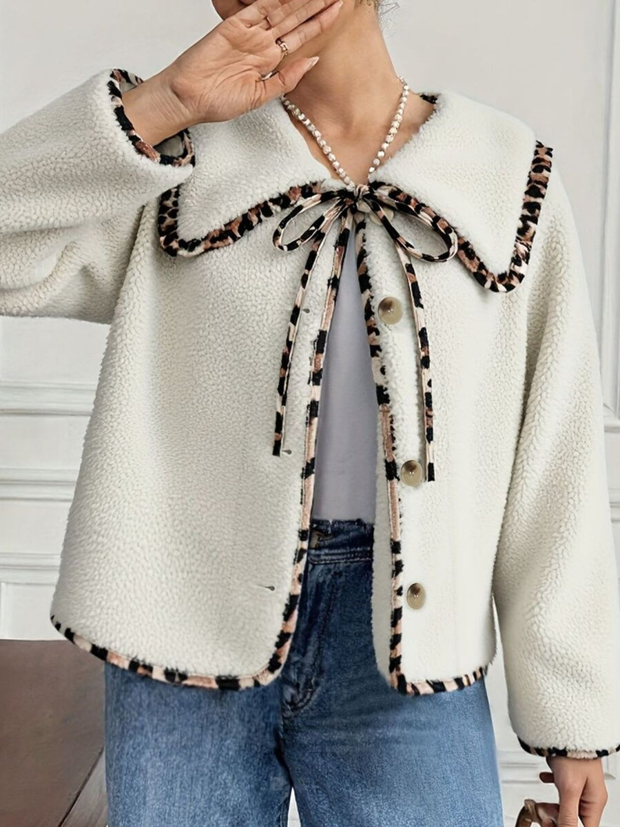 100% polyester Care instructions: Machine wash cold jacket in Beige with relaxed silhouette