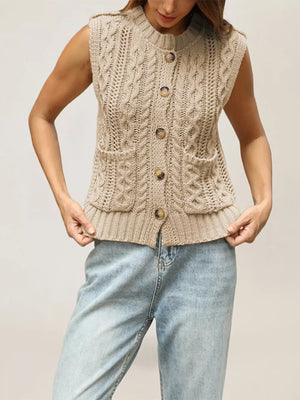 100% polyester Care instructions: Machine wash cold sweater vest in Apricot with regular silhouette