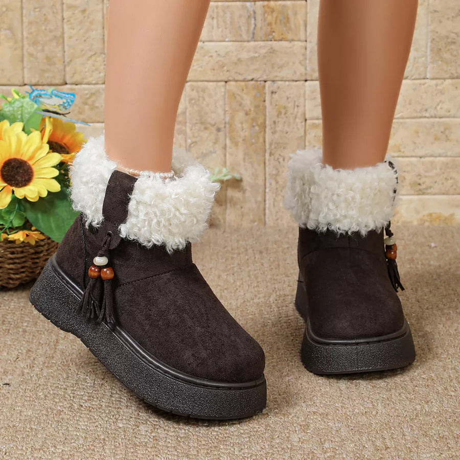 cozy boots in Coffee Brown with not applicable