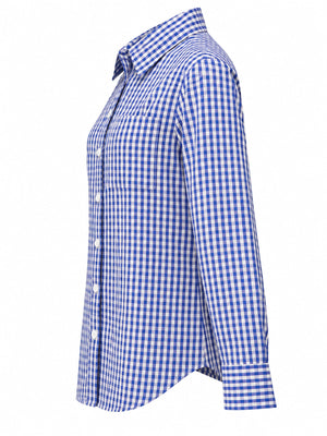 Polyester &amp button-down shirt in Pink with relaxed silhouette