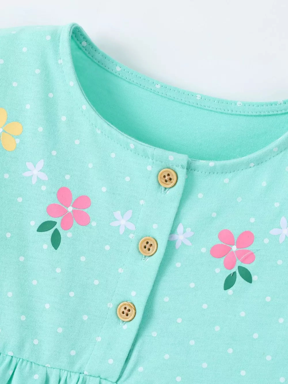 Children's Bunny Print Button Detail Dress option 3