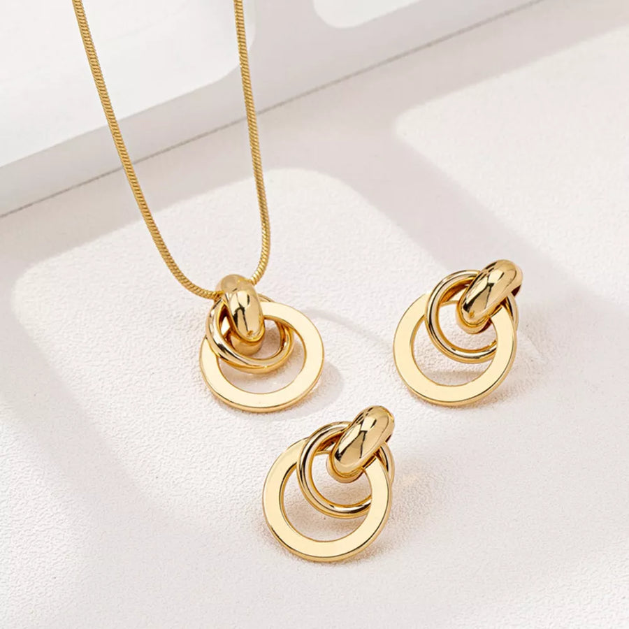 18K Gold-Plated,Alloy Care instructions: Avoid wearing during exercise, as sweat jewelry set in gold with geometric