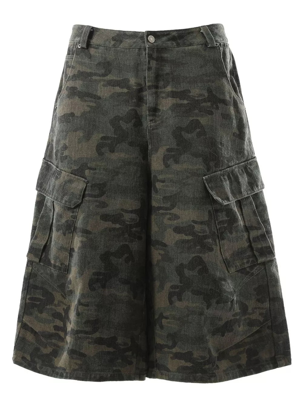 Green Camouflage Men's Camouflage Cargo Capris