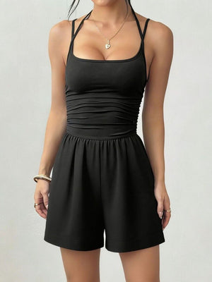 Coffee Brown romper with mini and pullover