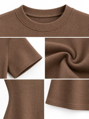 Black t-shirt with waist-length and pullover