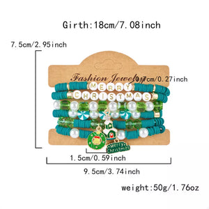 18K Gold-Plated,Alloy,Crystal,rice beads, polymer clay Care instructions: Avoid bracelet in gold with stacked silhouette