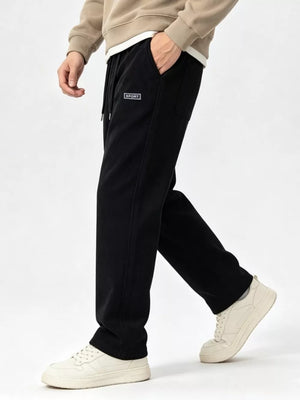 95%polyester,5%spandex Care instructions: Machine wash cold wide-leg pants in Black with relaxed silhouette