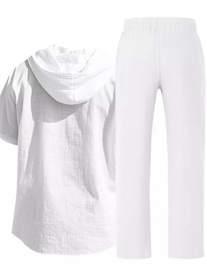 Ochre relaxed lounge set with hooded