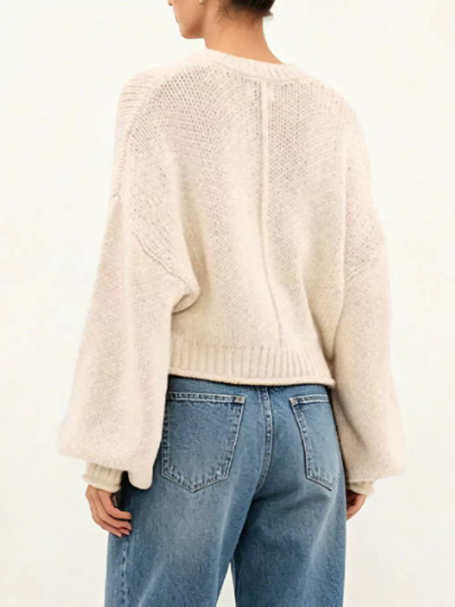 100% Acrylic Care instructions: Machine wash cold pullover sweater in Burgundy with oversized silhouette