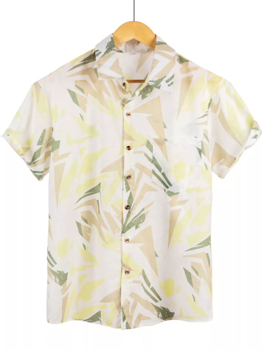 modern button-down shirt in Lake Blue with collared