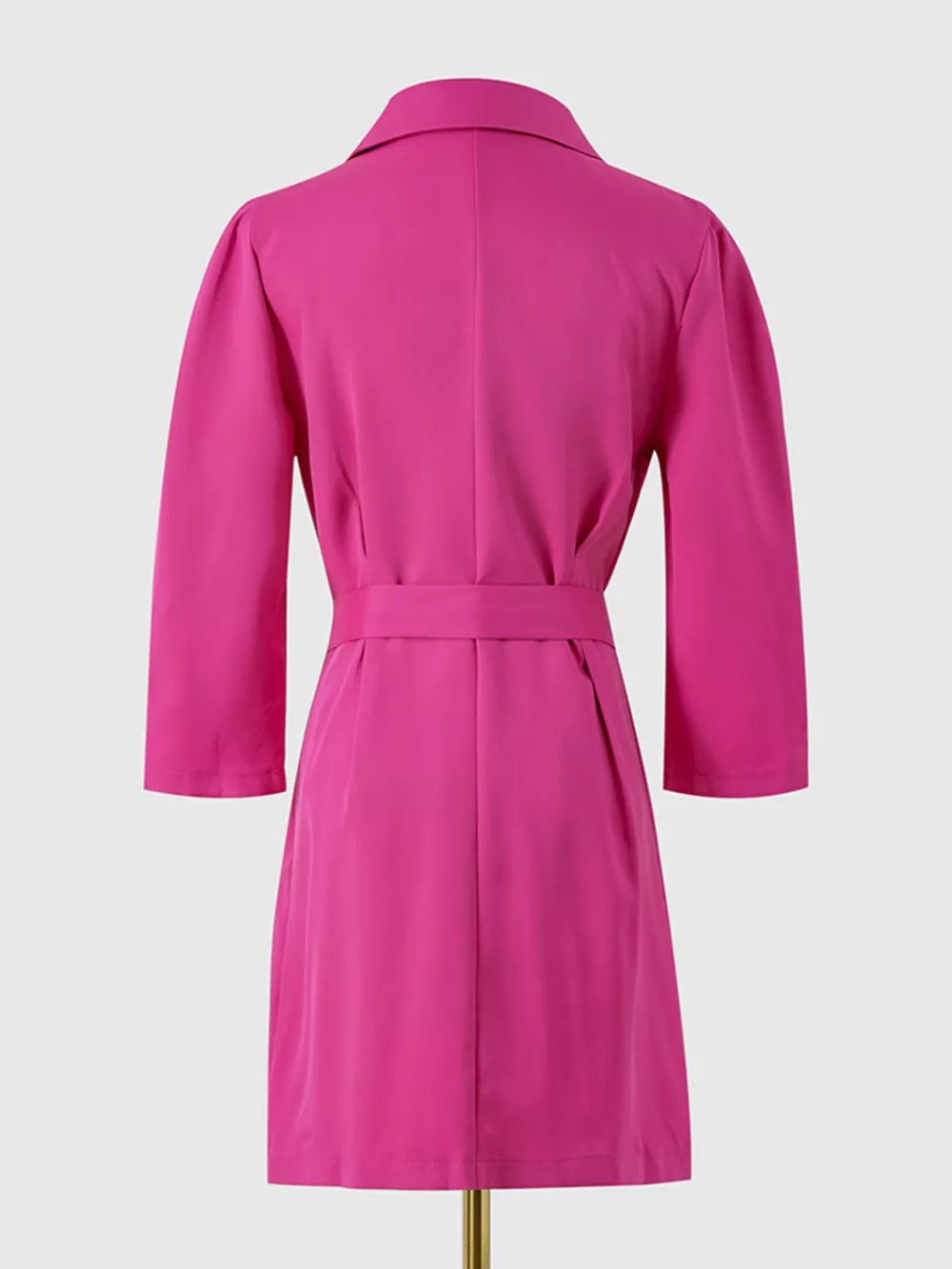 White fitted mini dress with notch lapel