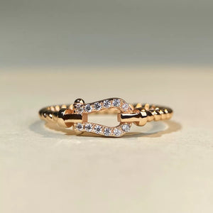 ring featuring beaded in clear with 18K Gold-Plated, 925 sterling silver, Zircon Care instructions: Avoid wearing du texture