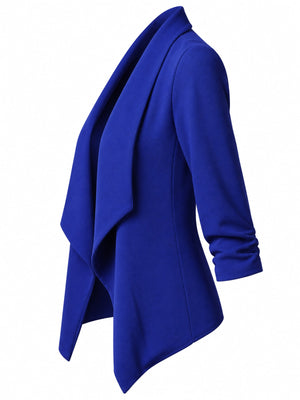 light gray regular blazer with shawl lapel