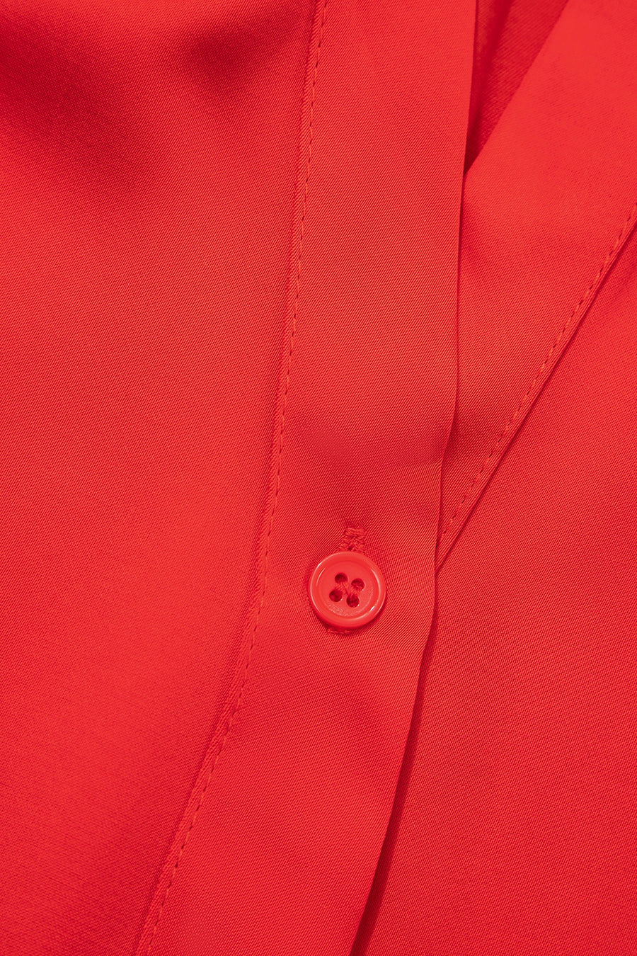 red relaxed blouse with v-neck
