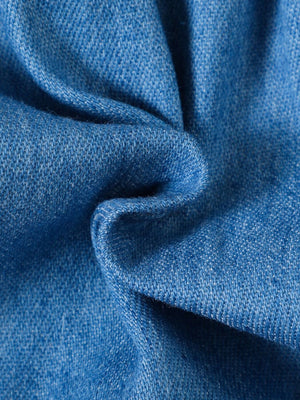 Blue denim fabric texture detail