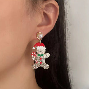 gold earrings with novelty and n/a