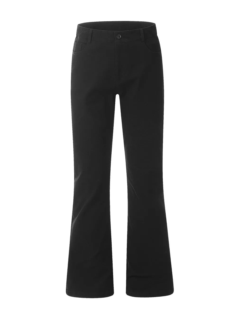 pants in black featuring high-waisted and flared fit