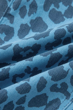 Leopard Print Barrel Leg Jeans, view 14